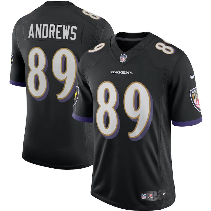 Men Baltimore Ravens #89 Mark Andrews Nike Black Vapor Limited NFL Jersey